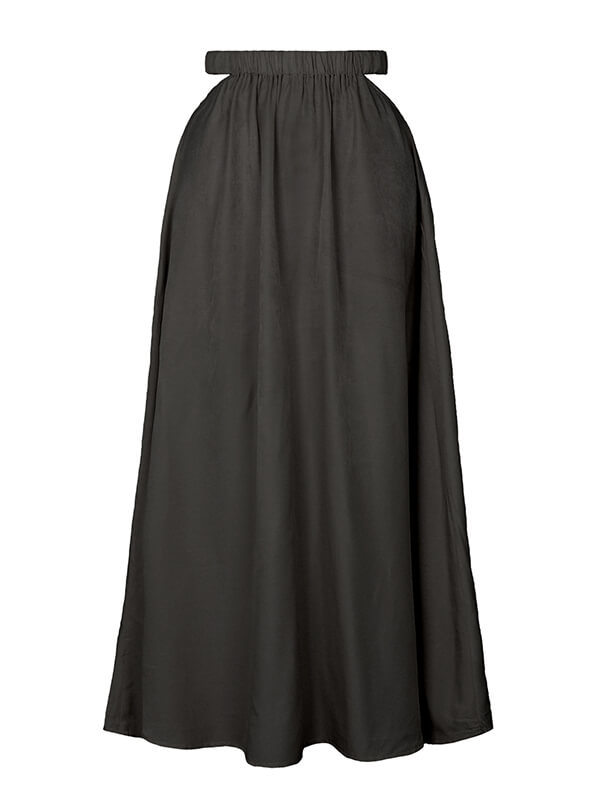 Airchics longue jupe trapèze taille élastique femme mode