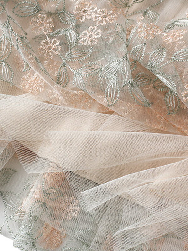 Airchics jupe longue tulle brodée fleurie élégant femme