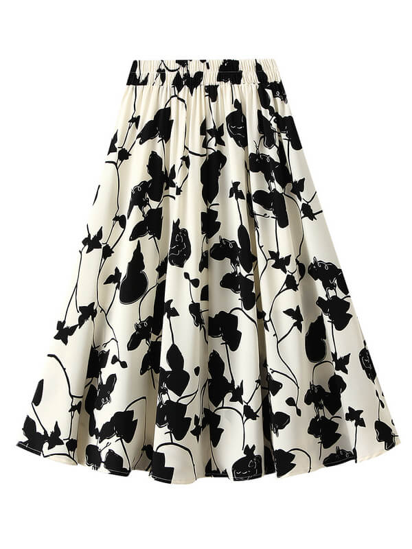 Airchics jupe longue trapèze mousseline imprimé à fleurie mode femme