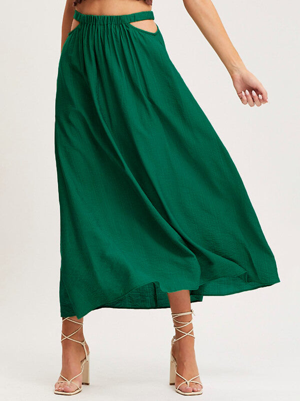 Airchics longue jupe trapèze taille élastique femme mode