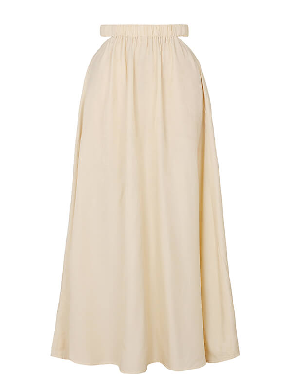 Airchics longue jupe trapèze taille élastique femme mode