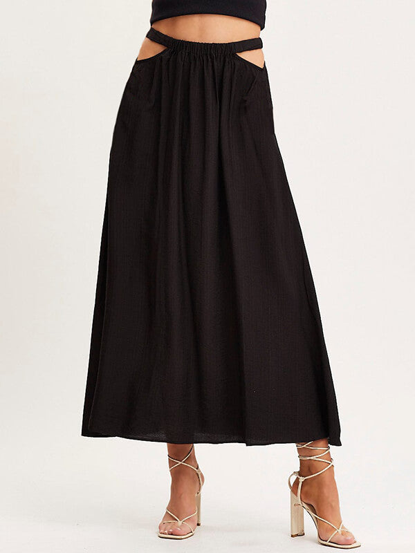 Airchics longue jupe trapèze taille élastique femme mode