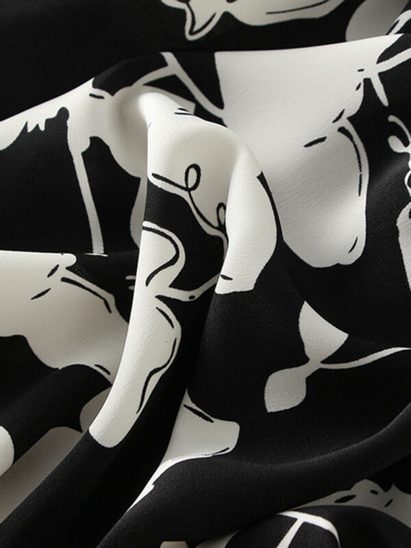 Airchics jupe longue trapèze mousseline imprimé à fleurie mode femme