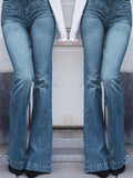 Airchics jean bootcut évasé année 70 patte d'éléphant pantalon bleu