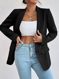 Airchics blazer avec poches col revers manches longues femme mode