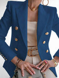 Airchics blazer double boutonnage manches longues élégant femme veste