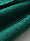 Airchics manteau en laine avec poches ceinture femme mode vert