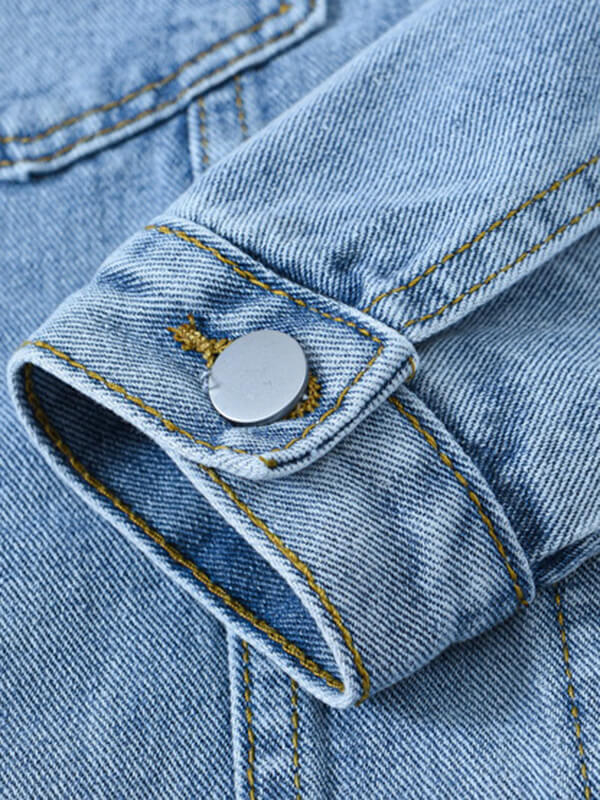 Airchics veste en jean boutonnage avec poches femme oversized