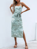 Robe Longue Sexy Fendue Tie-dye