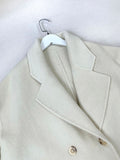 Airchics manteau en laine double boutonnage avec poches épaule tombante femme mode