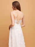 Airchics robe longue tulle avec à lacets à fines brides dos nu mode bal de promo