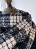 Airchics écharpe carreaux avec frange femme vintage hiver