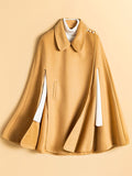 Airchics poncho manteau en laine avec poches col revers femme mode