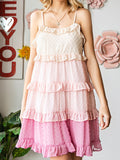 Airchics mini-robe froufrou à fines brides doux cocktail rose