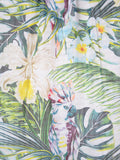 Airchics robe longue mousseline à fines brides imprimé tropicale feuille décontracté plage