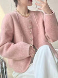 Airchics manteau en laine courte boutonnage femme mode