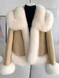 Airchics manteau en fausse fourrure suedine doudoune avec poches femme mode hiver