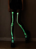 Airchics femmes bas autofixant squelette lumineux accessoire déguisement halloween