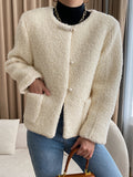 Airchics manteau teddy coat doublé polaire boutonnage avec poches femme mode