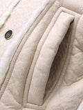 Airchics manteau aviateur simili cuir doublé polaire avec poches femme hiver