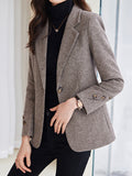 Airchics blazer avec poches boutons col revers femme mode style tailleur