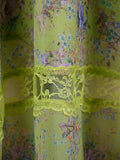 Airchics robe longue mousseline dentelle imprimé à fleurie boutons élégant bal de promo