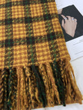 Airchics écharpe carreaux avec frange femme vintage