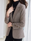 Airchics blazer avec poches boutons col revers femme mode style tailleur