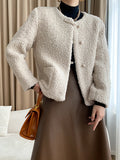 Airchics manteau teddy coat doublé polaire boutonnage avec poches femme mode