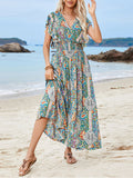 Airchics Robe De Plage Bohème Fendue Dos Nu À Col En V