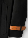 Airchics manteau en laine longue avec poches boutons col revers femme mode