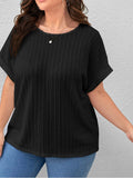 t-shirts-manches-courtes-couleur-unie-grande-taille