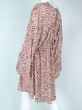 Airchics mi-longue robe imprimé à fleurie strappy dos nu manches longues mode cocktail
