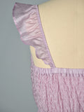 Airchics robe longue fendu le côté à volantée sans manches doux bal de promo violet