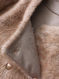 Airchics manteau en fausse fourrure boutonnage avec poches femme mode