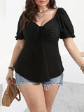 T Shirt Creuses Noires Grande Taille