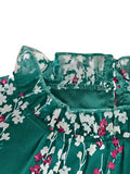 Airchics robe courte fleurie mousseline col rond manches courtes bohème mode de plage