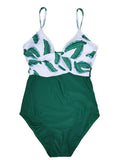 Airchics maillot de bain grossesse imprimé tropicale feuille une pièce femme vert