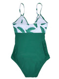 Airchics maillot de bain grossesse imprimé tropicale feuille une pièce femme vert