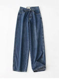 Airchics jean longue droit ample femme pantalon bleu foncé