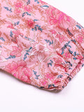 Airchics robe cour imprimé à fleurie v-cou manches au coude boho de plage rose