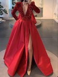 Airchics robe longue brillante paillette v-cou élégant bal de promo
