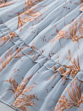 Airchics robe court imprimé à fleurie nœud à volantée v-cou boho de plage