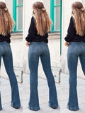 Airchics jean bootcut évasé année 70 patte d'éléphant pantalon bleu