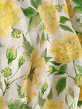 Airchics robe longue mousseline imprimé à fleurie à fines brides mode bal de promo jaune