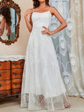 Airchics robe longue à fines brides dos nu mode cocktail blanche