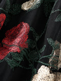 Airchics jupe longue tulle brodée fleurie femme élégant vintage