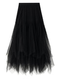 Airchics jupe longue trapèze bouffante tutu tulle irrégulière élégant femme