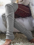 Airchics chaussette haute unicolore coton strappy femme casual automne hiver