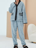 Airchics ensembles pyjama casual maison poches tricot torsadé costume deux pièces femme enceinte